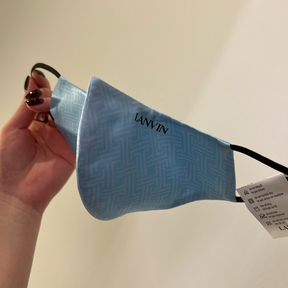 Lanvin 100% Silk Face Mask